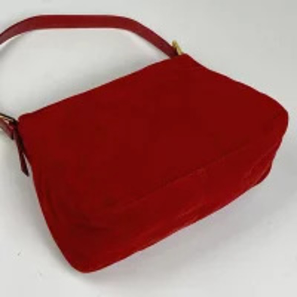 Fendi Baguette bag suede Hobo handbag Mamma shoulder red